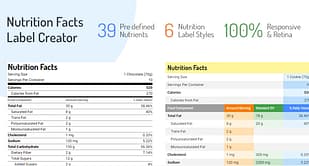 Nutrition Facts Label Creator