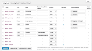 WooCommerce Checkout Field Editor