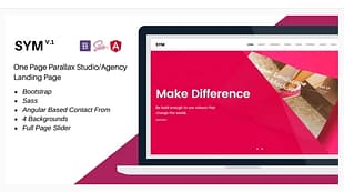 Sym - Parallax Studio/Agency Landing Page