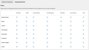 WooCommerce Role Based Payment / Shipping Methods