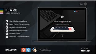Flare - HTML Startup Landing Page Template