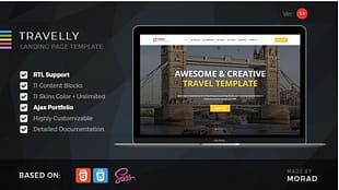 Travelly - Tourism & Agency HTML Landing Page