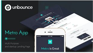 Metro App - Unbounce Landing