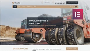 Roaden - Road Construction Elementor