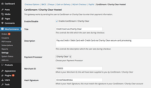 WooCommerce CardStream / Charity Clear