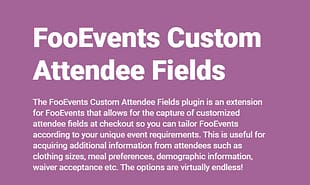 FooEvents Custom Attendee Fields