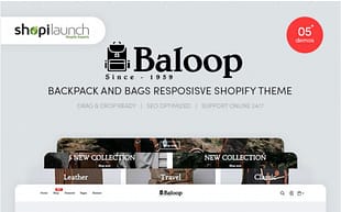 Baloop - Backpack and Bags Responsive Shopify Theme