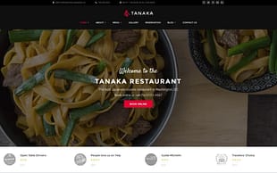 Tanaka - Japanese Restaurant WordPress