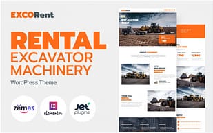 ExcoRent - Equipment Rental Template