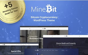 MineBit - Bitcoin Cryptocurrency WordPress