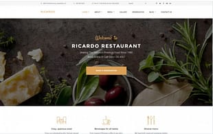 Ricardo - Gourmet Restaurant Responsive