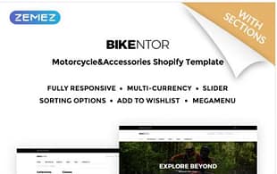 Bikentor - Extreme Motorcycle Online Store Shopify Theme