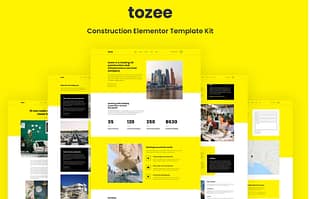 Tozee - Construction Elementor Template