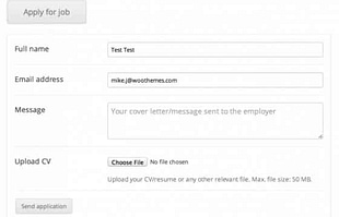 WP Job Manager Applications Addon