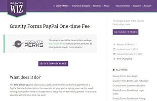 Gravity Perks PayPal One time Fee Plugin