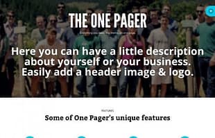 WooThemes The One Pager WooCommerce Themes