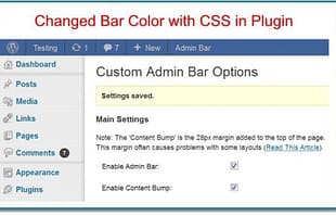 WPMU DEV Custom Admin Bar WordPress Plugin