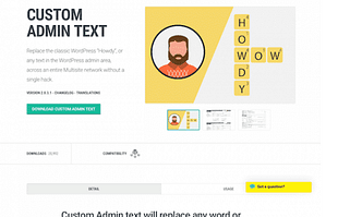 WPMU DEV Custom Admin Text WordPress Plugin