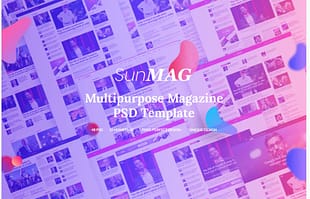 SUNMAG - Multipurpose Magazine PSD Template