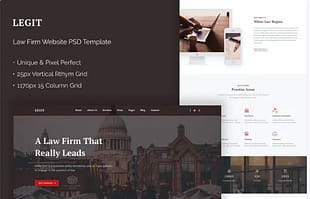 Legit - Law Firm Website PSD Theme