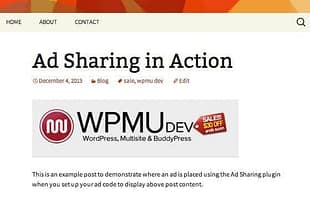 WPMU DEV Ad Sharing