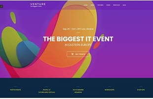 Venture - Event Planner Joomla Template
