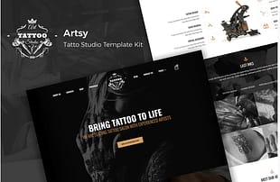 Artsy - Tattoo Studio Template Kit