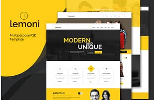 Lemoni - Pixel Perfect & Multipurpose PSD Template