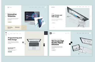 Set of Website PSD Template Designs