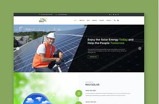 Solar Website PSD Template