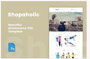 Shopaholic - Beautiful eCommerce PSD Template