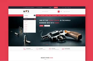 Fire Arms Website PSD