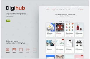Digihub - Digital Marketplace Online PSD Template