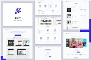 Eiefy: PSD Template for Selling Themes & Services