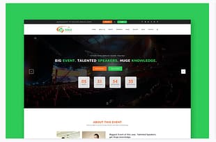 Events & Conference PSD Template