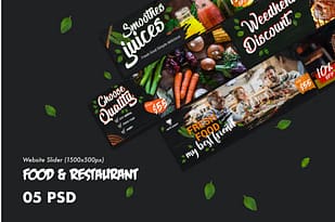 Food & Restaurants Website Slider