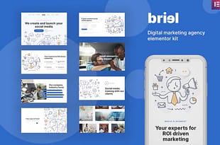Briel - Digital Marketing Agency Elementor Template Kit