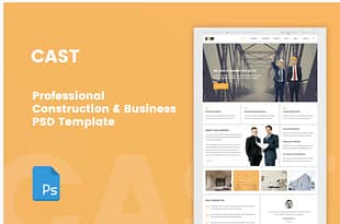 CAST - A Construction & Business PSD Template