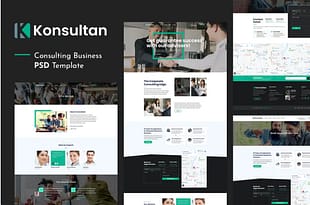 Konsultan - Consulting Business PSD Template
