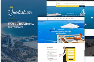 QueensTown : Hotel Booking PSD Template