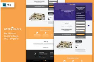 Real Estate - Landing Page PSD Template