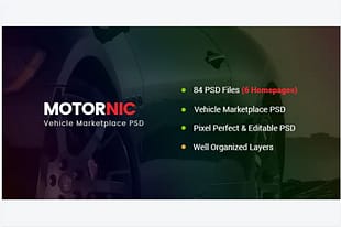 MotorNic - Vehicle Marketplace PSD