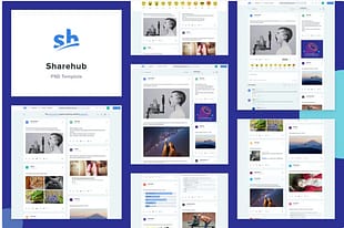 Sharehub Content Sharing PSD