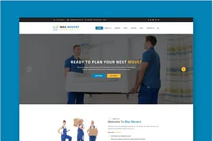 Movers Website PSD Template