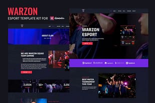 Warzon - Esport Elementor Template