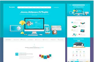 Flat Coorporate PSD Template