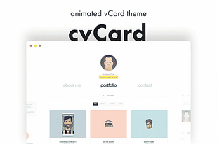 cvCard Animated vCard Resume WordPress