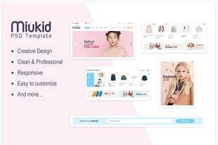 Miukid - Ecommerce PSD Template