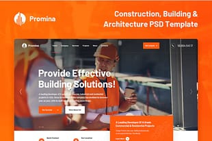 Promina - Construction And Building PSD Template