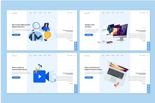 Set of Website Template Designs